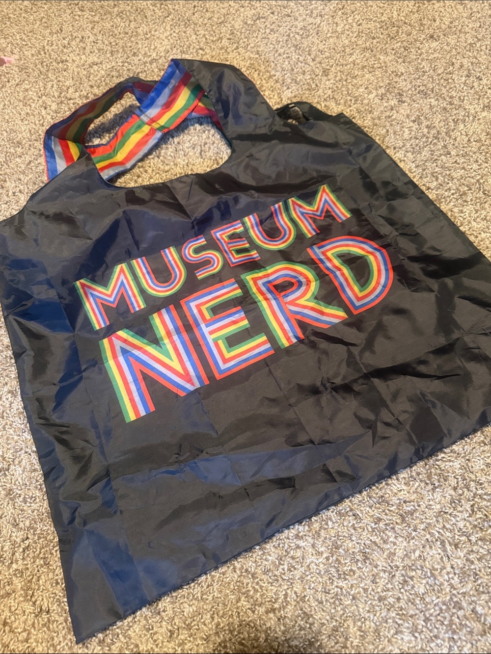 Packable “Museum Nerd” tote bag! SO cute!